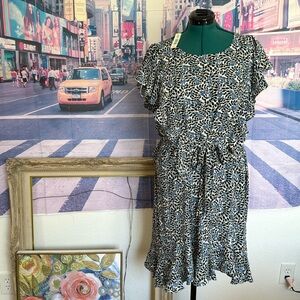 Max Studio Floral, Flowy Dress 1X